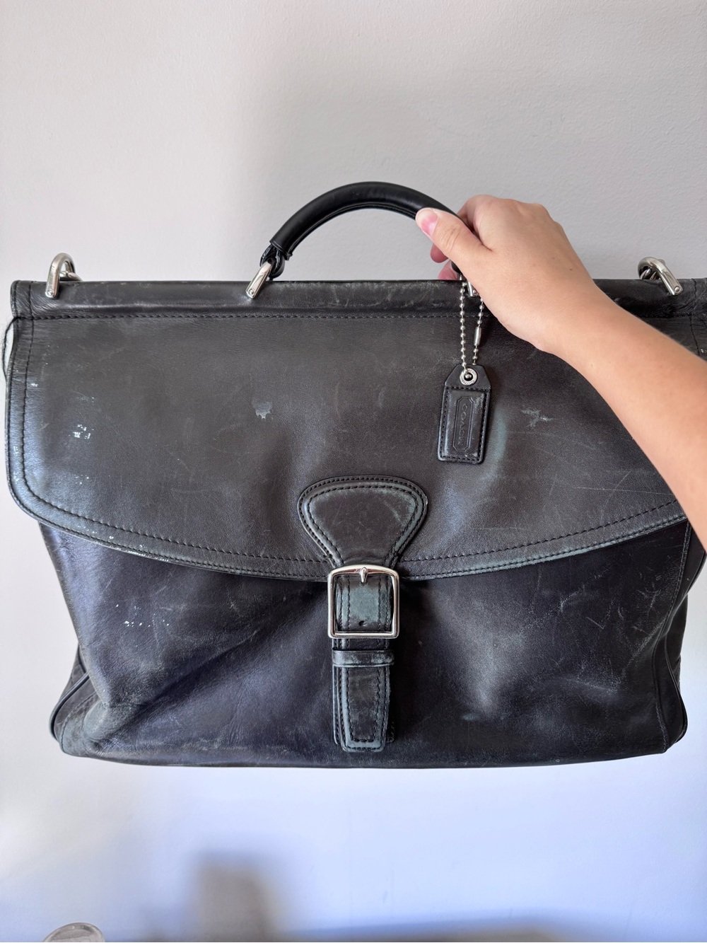 COACH F70098 Black Business Beekman Messenger Briefcase Laptop Bag